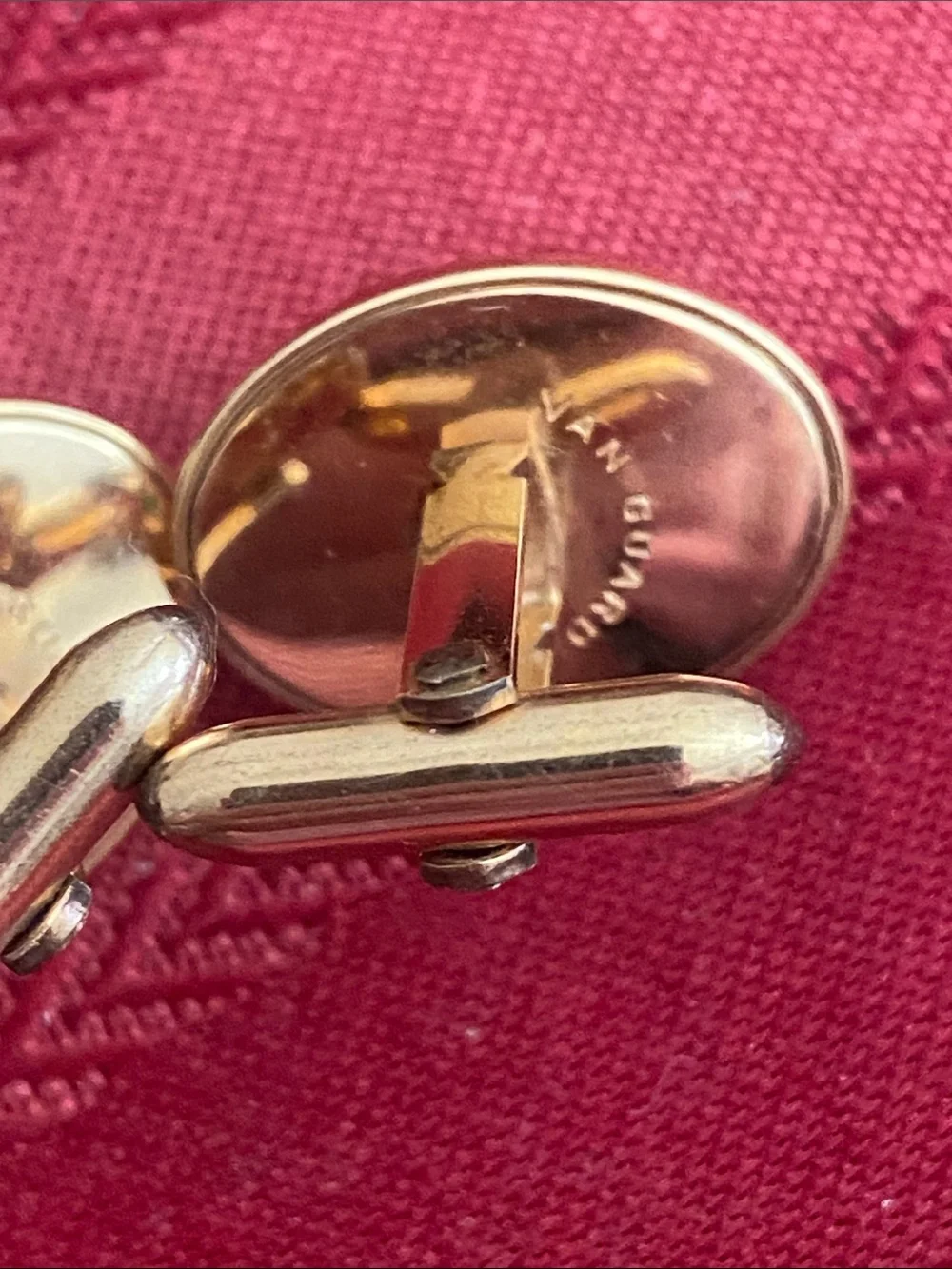 Vintage 70s Van Guard Natural Tigers Eye Cufflinks & Tie Clip
